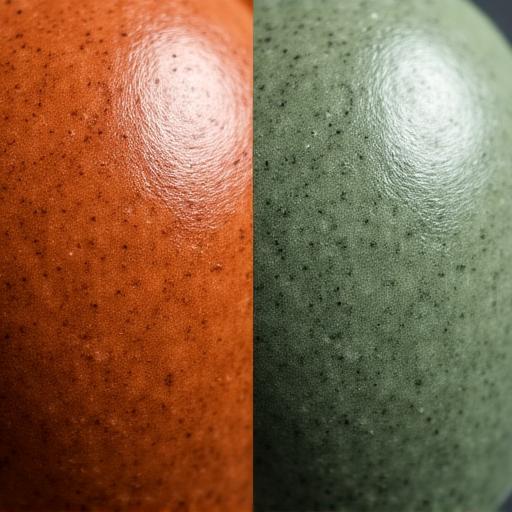 Splitscreen comparison of a perfect glaze finish versus one with microscopic crazing defect