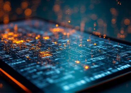 Abstract legal and data architecture visualization
